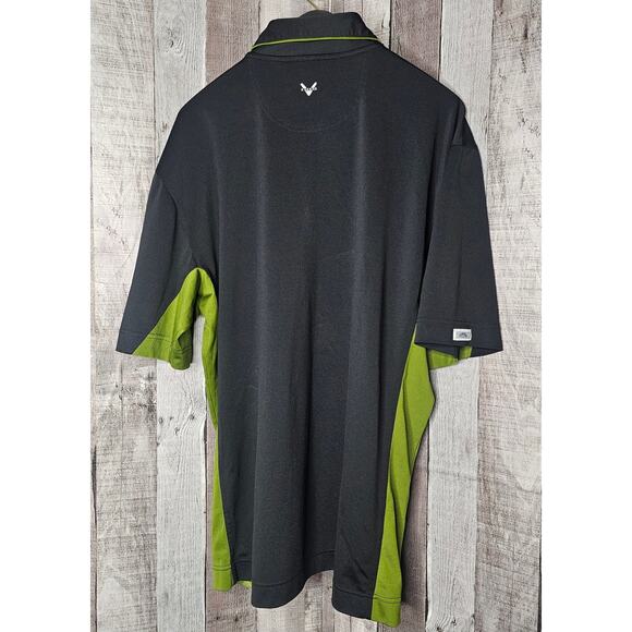 CALLAWAY X-Series Golf Short Sleeve Polo SHIRT Black Green Men's size 2XL XXL - Picture 2 of 5